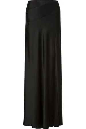 Alberta Ferretti Fluted satin maxi skirt