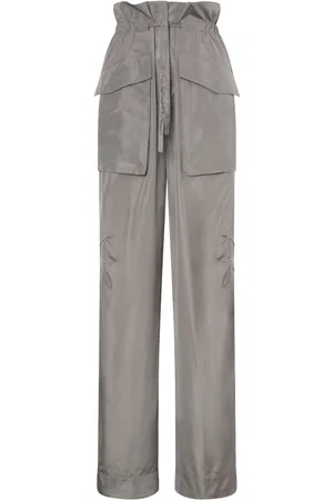 Alberta Ferretti High-waisted straight-leg trousers