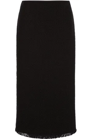 Alberta Ferretti Knitted virgin wool midi skirt