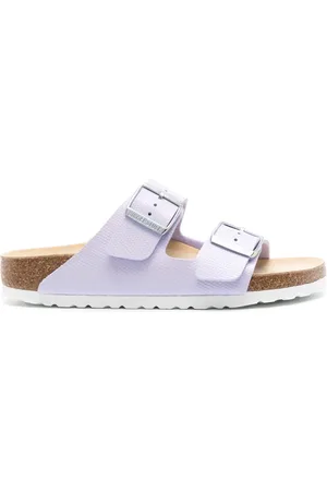 Birkenstock Arizona logo-buckle slides