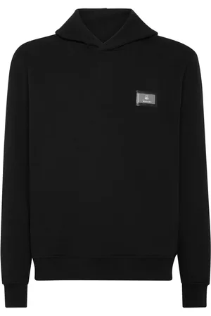 BILLIONAIRE Logo-plaque cotton hoodie