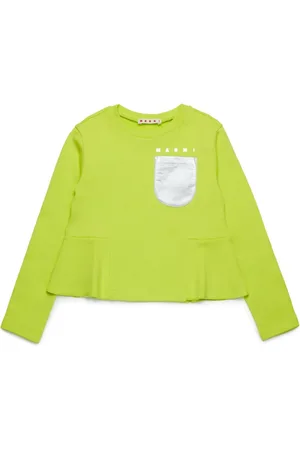 Marni Ruffled-hem cotton T-shirt