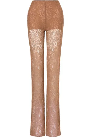 Serafini Sheer corded-lace trousers
