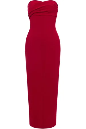 Serafini Draped-detail strapless dress
