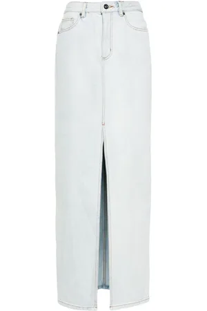 Self-Portrait Denim maxi skirt