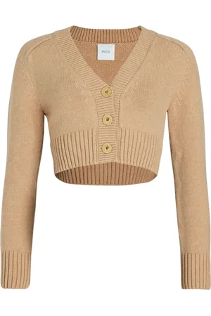 Patou Wool-cashmere cropped cardigan