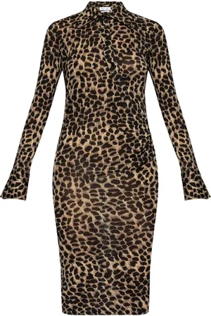 BLUMARINE Leopard-print wool dress