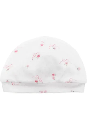 MONNALISA Bow-print cotton beanie