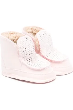 MONNALISA Rhinestone-embellished suede boots