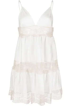 Kiki de Montparnasse Lace-trim tiered night dress