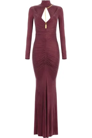 Elisabetta Franchi Chain-detailing ruched maxi dress