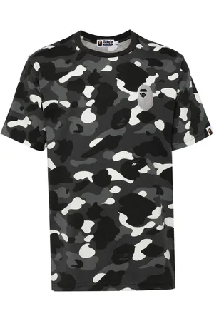 A Bathing Ape Camouflage-print logo-embroidered T-shirt