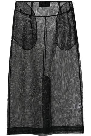 Simone Rocha Mesh sheer midi skirt