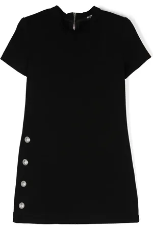 Balmain Embossed-button dress