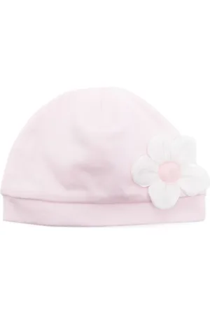 MONNALISA Faux-flower cotton beanie