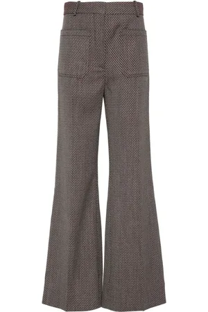 Victoria Beckham Alina jacquard wide-leg trousers