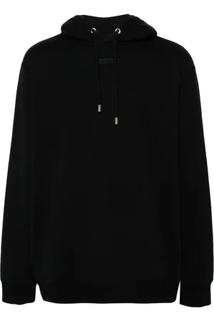 Lanvin Logo-embroidered cotton hoodie