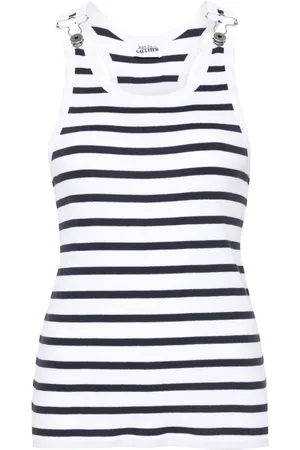 Jean Paul Gaultier Ribbed striped tank top
