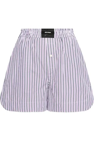 Palm Angels Striped cotton shorts