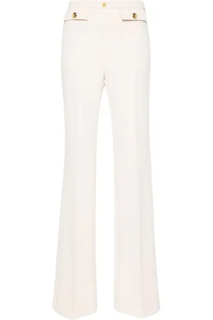 Elisabetta Franchi Logo-plaque flared trousers