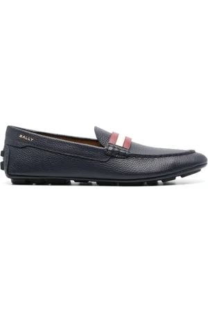 Bally Striped leather loafers