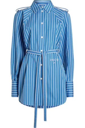 Patou Striped mini shirt dress