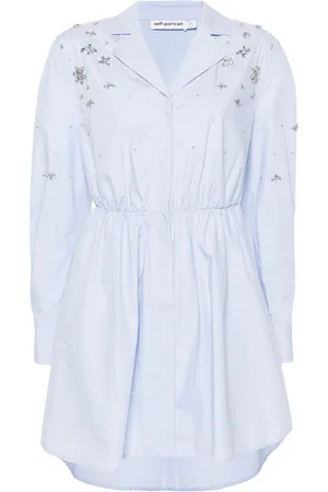 Self-Portrait Crystal-embellished shirtdress
