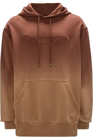 J.W.Anderson Logo-embroidered gradient-effect hoodie