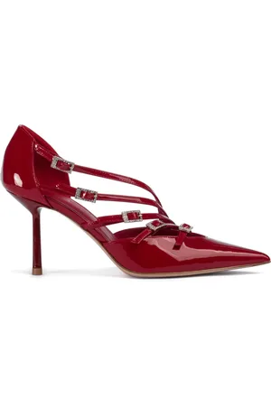 LE SILLA 100mm Scarlet leather pumps