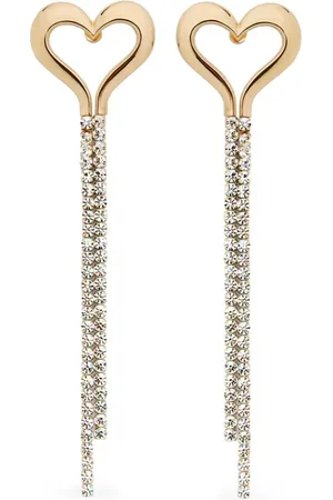 AREA Heart fringed earrings