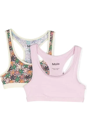 Molo Leaves-print bras (set of two)