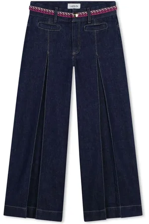 Lanvin Contrasting-trim flared jeans