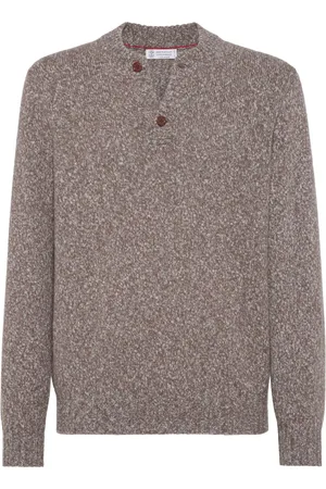 Brunello Cucinelli Mélange-effet long-sleeved jumper