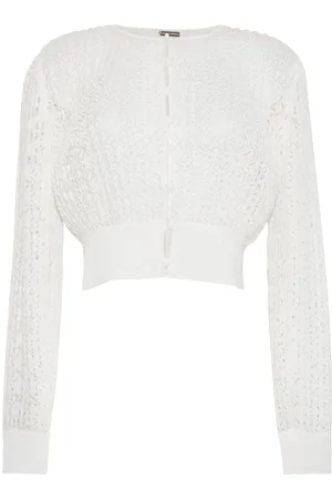 ADAM LIPPES Open-knit cropped cardigan