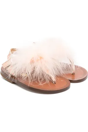 PèPè Pompom-detail T-bar sandals