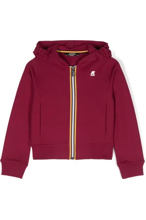 K-Way Logo-patch zip-up hoodie