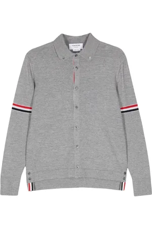 Thom Browne Striped wool buttoned jumper
