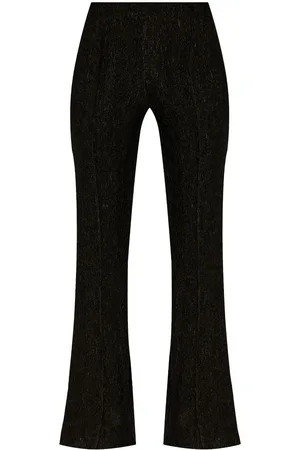 Ganni High-rise flared-leg trousers