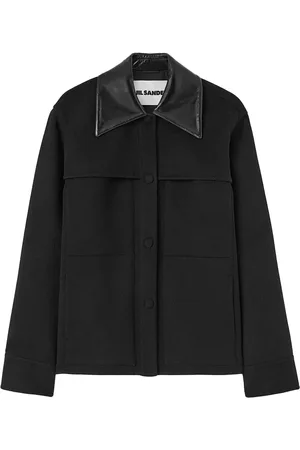 Jil Sander Cutaway-collar wool shirt jacket