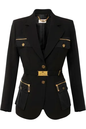 Elisabetta Franchi Multi-pockets utilitarian blazer