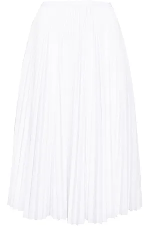 Nº21 High-waisted pleated midi skirt