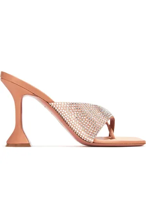Amina Muaddi 95mm Shiona crystal-embellished mules
