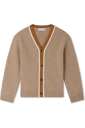 BONPOINT Garfield stripe-detail cashmere cardigan