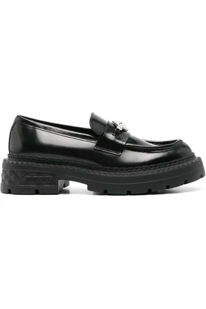 Jimmy Choo Marlow Diamond leather loafers