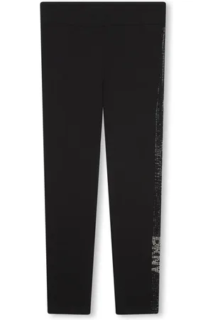 DKNY Logo-tape stretch-cotton leggings