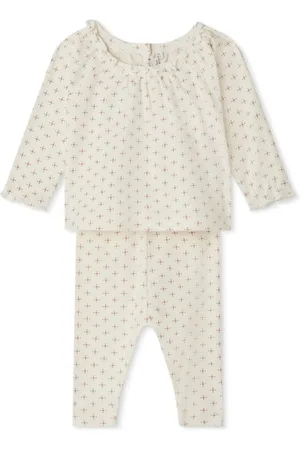 BONPOINT Geometric-print organic-cotton trouser set