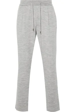 HERNO Drawstring virgin wool trousers