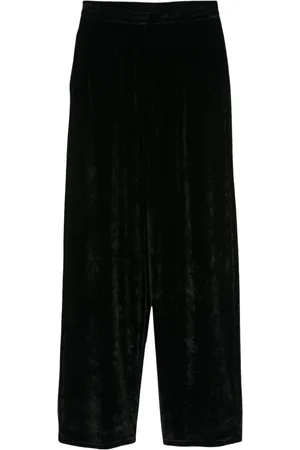 Balenciaga Velvet-effect straight-leg trousers