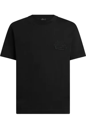 Etro Logo-embroidered cotton T-shirt