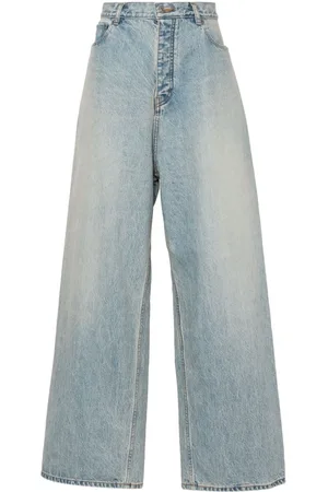 Balenciaga Logo-patch wide-leg jeans